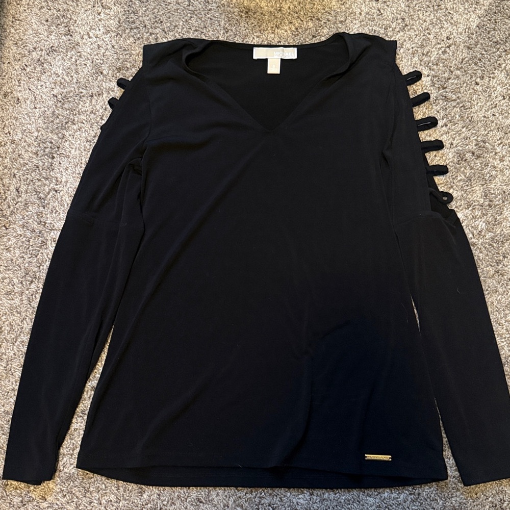 Women’s Michael Kors Black Cutout Long Sleeve
